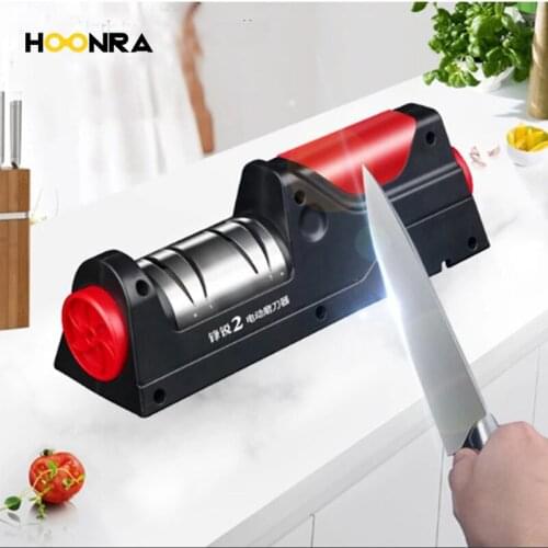 HOONRA New Electric Knife Sharpener Wireless USB Charging Quick Sharpener High-precision Automatic Sharpening Stone Kitchen Tool