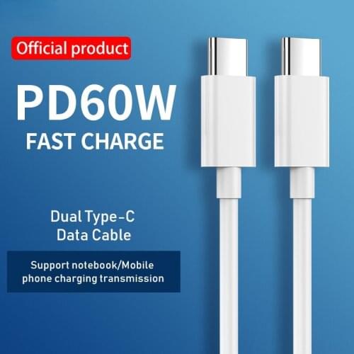 60W USB C To USB Type C Cable USBC PD Fast Charger Cord USB-C 3A Type-c Cable For Xiaomi POCO X3 M3 Samsung Macbook iPad