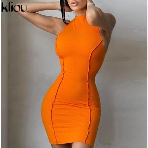 Летние трикотажные платья Kliou China At AliExpress