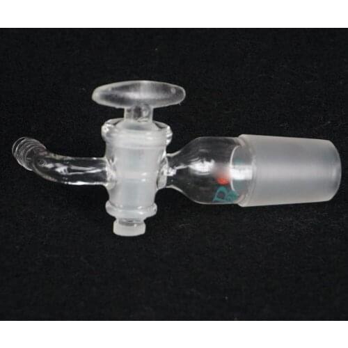24/29 Joint Lab Glass 90 Degree Bend Adapter With Glass Stopcock Glassware