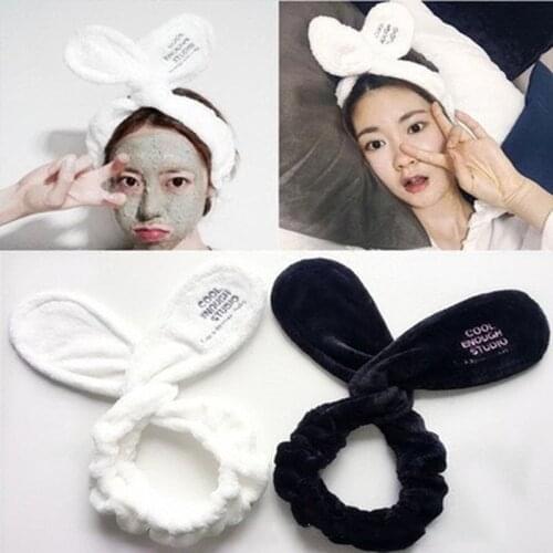 Coral Fleece Hairbow Cross Headband For Wash Face Makeup Lady Bath Mask Cosmetic Hairband Elastic Soft Turban Hair Accessories