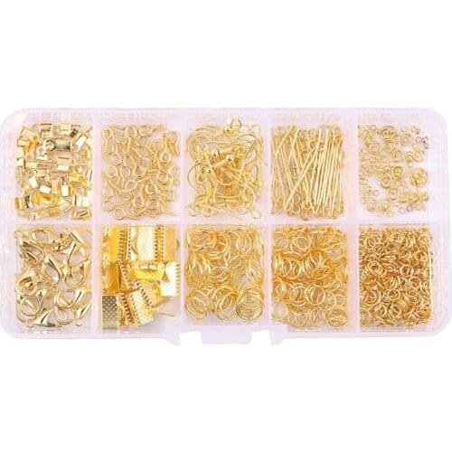 Jewerly Making Starter Kit Set Metal DIY Earring Bracelet Necklace Crafts Tool Wire Open Rings Earring Hook Jewerly Accessories