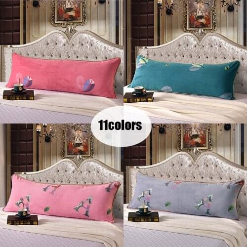 48*120cm Winter Sleep Pillowcase Thick Coral Fleece Pillow Case Soft Flannel Warm Pillow Cover For Couple Home Bedding