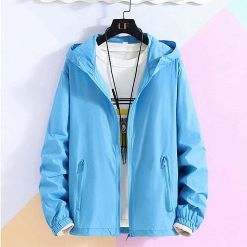 2021 New Autumn Mens Jackets Fashion Men Sunscreen Hoodies Coats Mens Slim Sportswear Windbreaker Jackets