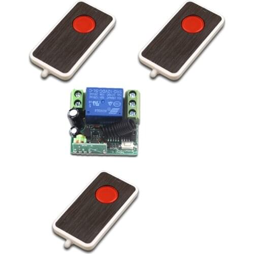 New 12V Relay 1CH Wireless RF Mini Remote Control Switch 3Transmitter + Receiver Switch Accessariesr 315/433mhz