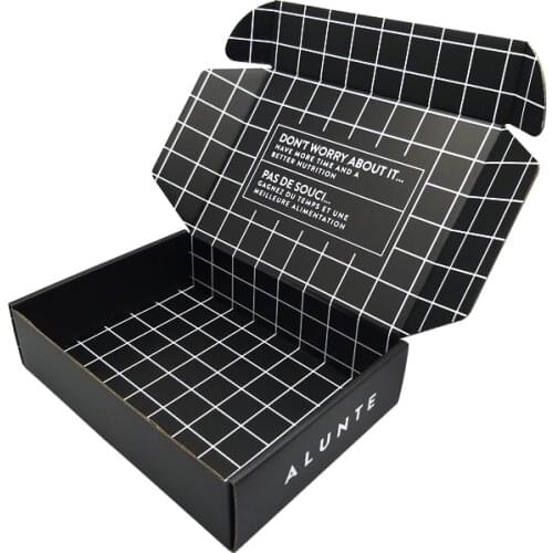 Wholesale Custom Matte Black Cookie Mailing Boxes Luxury Corrugated Paper Shipping mail Baby Food Packaging Box WIith Logo