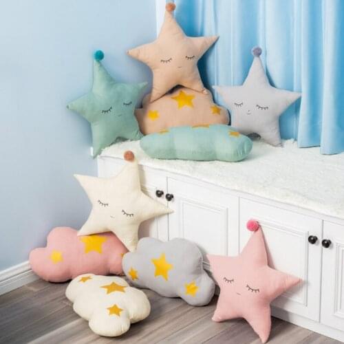 Mediterranean Style Pillow Can Be Hung Fabric Starfish with Pillow Core Bay Window Decoration Sofa Cushion Pillow for Children