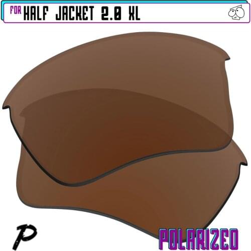 EZReplace Polarized Replacement Lenses for - Oakley Half Jacket 2.0 XL Sunglasses - Brown P
