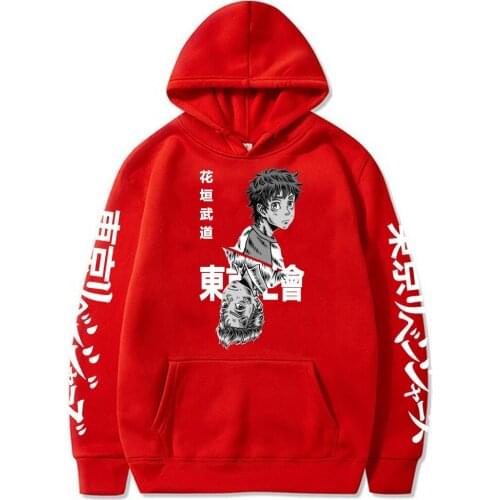 Tokyo Revengers Hoodies Hanagaki Takemichi Print Loose Casual Pullovers Sweatshirt Solid Streetwear Men Women New Top 2021 Coat