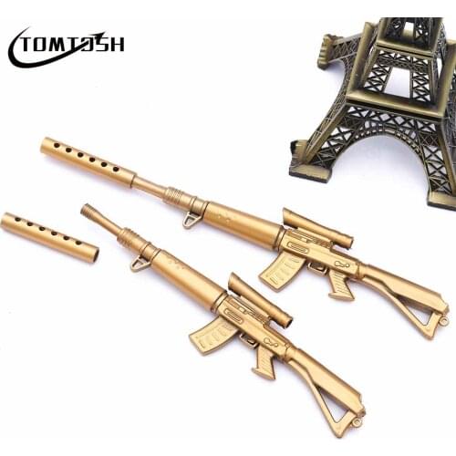 TOMTOSH1Pieces/Cute Funny Kawaii Pens Rollerball Pen School Supplies Papelaria Creative Gold Gun Shape Ballpoint Pen Stationery