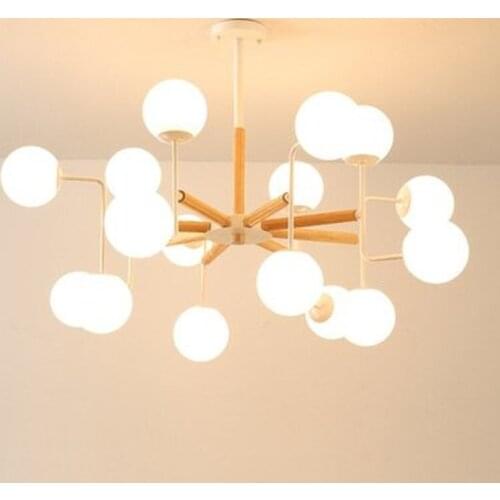 Post-modern personality designer creative multi-glass ball pendant light nordic magic beans bubble molecules LED pendant lamp