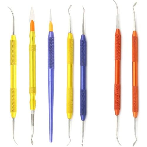 Wax Plaster Carving Dental Lab Wax Plaster Carving Stainless Steel Colorful Set on stone model work and wax caving