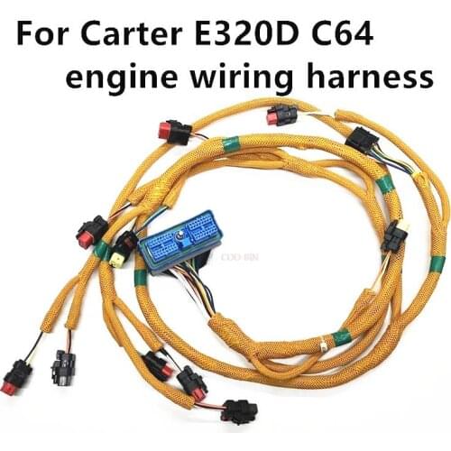 For CAT E320D engine line CAT C6.4 engine wiring harness high quality accessories free mail