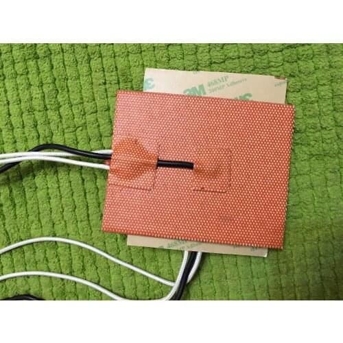 200W 24V 120mm X 120mm , w/ 3M PSA & NTC 100K Thermistor,Silicone Heater Pad,3D Printer Heater,Heatbed Industrial Heater