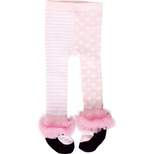 2021 Newborn girl Autumn Winter Tights Toddler Kid Girl Striped Dots Stockings Cotton Warm Print Pantyhose Cute Girls trousers