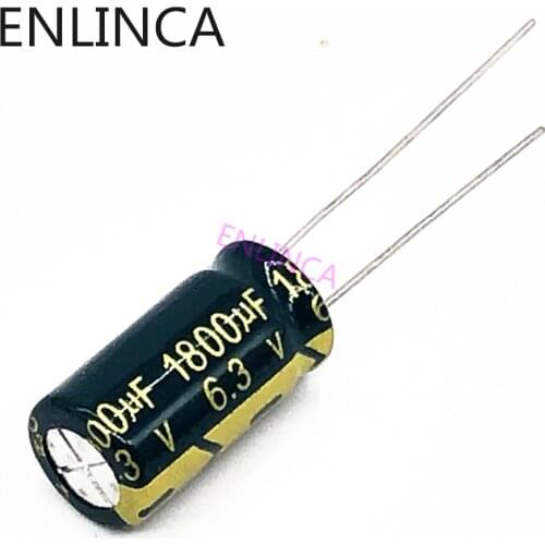 30pcs/lot 6.3V 1800uf 8*16 Low ESR / Impedance high frequency aluminum electrolytic capacitor 1800UF 6.3v 8*16 20