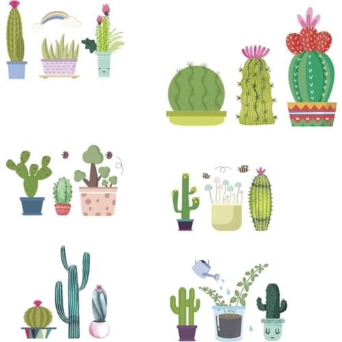 Garden plant cactus 3d vivid wall stickers home decor living room bedroom flower butterfly wall decals mural art posters