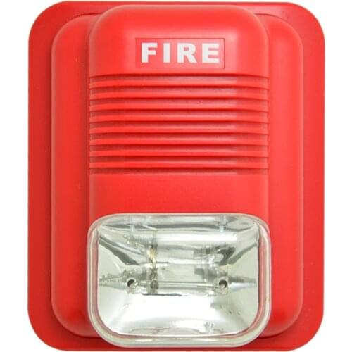 4 PCS) Fire Control Alarm Flash 12V 24V Wired Strobe Siren Push button Alarm security protection Indoor use 110DB