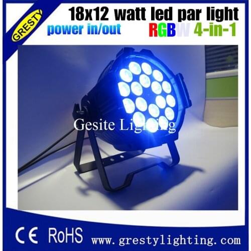 6 pieces/lot Led Par Light 18x12W 4in1 RGBW DJ Par for Home Party Wedding KTV Disco DJ Lamp power in power out