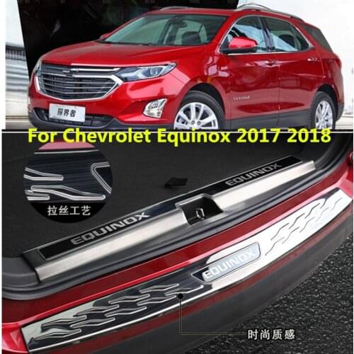 Car styling For Chevrolet Equinox 2017 2018 Stainless Steel Tail inside and outside prevent friction protection plate