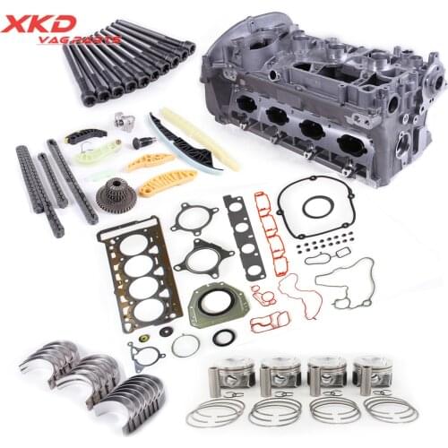EA888 Engine Rebuilding Kit&Cylinder Head Piston & Ring 21mm Set & Timing Set For V-W Eos CC Jett-a Golf B-eetle A-UDI A5 2.0T