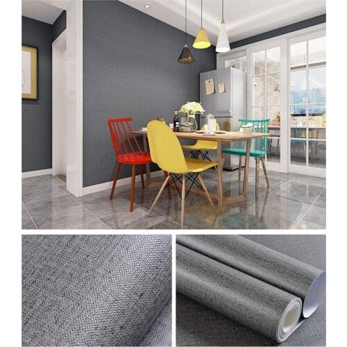 GLOW4U Peel and Stick Linen Grasscloth Wallpaper Kitchen Bedroom Living Room RV Wall Furniture Decal Sticker Removable
