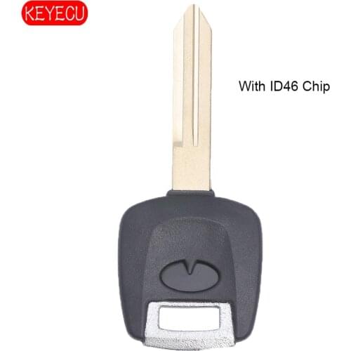 KEYECU Transponder Key ID46/4D60 Chip Key Replacement for Infiniti G35 QX56 Uncut NI04PT