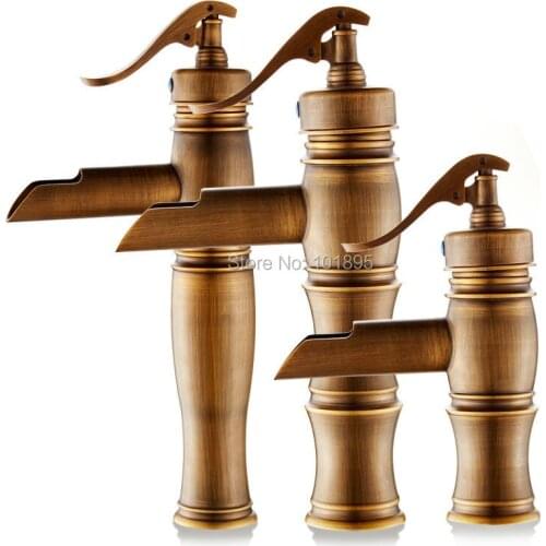 L17232 - Luxury 3 Size Bronze Color Brass Hot & Cold Water Basin Faucet