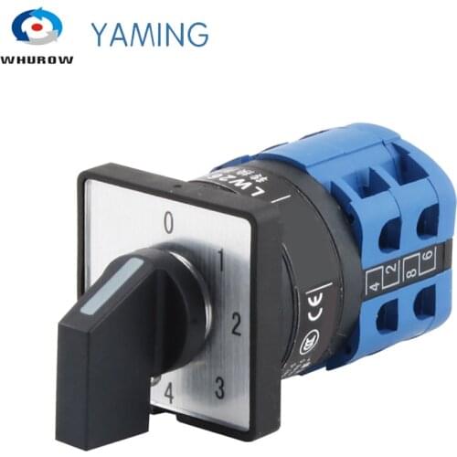 LW26-10/2 Four Way Selection 10A 0-4 Five Positions Two Section Universal Transfer Voltage Switching Control Circuit