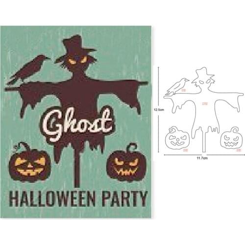 Halloween scarecrow Metal Cutting Dies Stencil for DIY Scrapbooking Album Embossing Paper Cards Decorative Crafts Die Cuts Mould