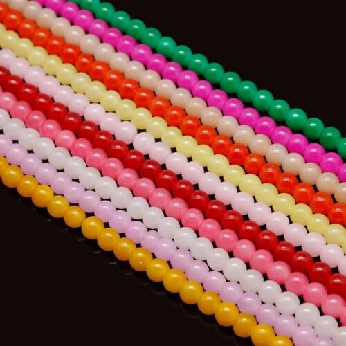 Fashion Dia 10mm Multicolor 40pcs/lot Glass Baking Paint Round Beads For DIY Handmade Craft Clothes Making Sewing Accessories