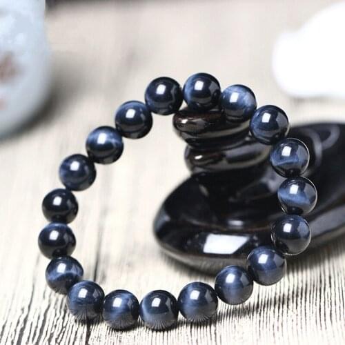 Blue Tiger Eye Bracelets For Women Homme 8mm Natural Stone Tasbih Prayer Beads Handmade Armband Erkek Bileklik Moda Mujer 2019