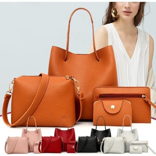 Four-piece fashion handbag set simple large-capacity multi-function handbag outdoor shopping travel