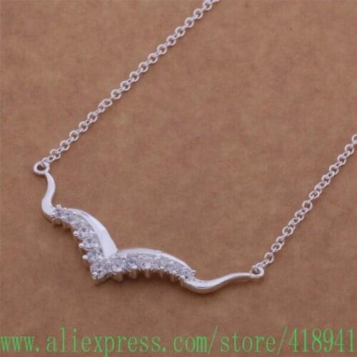 Silver Plated Necklace, Silver Plated fashion jewelry sea mew /erpaniwa bsrakjya AN568