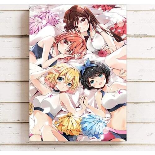 A Girlfriend Chizuru Mami Sumi Ruka Retro Poster Canvas Art Anime Posters Wall Decor Poster Wall Art Picture Home Decor