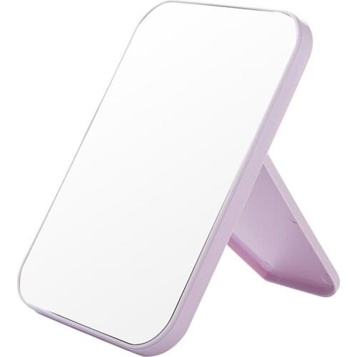 Makeup Mirror Folding HD Rectangular Table Mirror Desktop Simple Dressing Portable Vanity Vanity Cosmetic Make Up Mirror 20x14cm