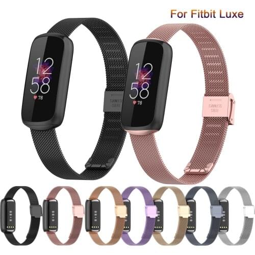 Luxury Milanese Stainless Steel Strap For Fitbit Luxe SmartWatch Bracelet Milanese Loop Strap For Fitbit Luxe Wristband Correa