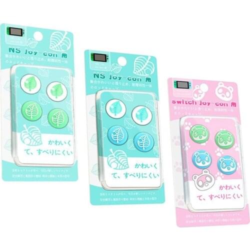Leaf Flower Thumb Stick Grip Cap Animal Crossing Joystick Cover For Nintendo Switch NS Lite Joy-con Controller Thumbstick Case