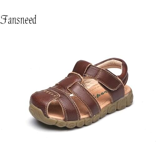Children Shoes Summer Sandals Genuine Leather Quality Boys and Girls Beach Sandals Cowhide Causal Kids Shoes