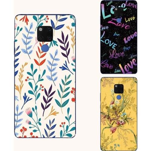 Flower shape butterfly cat silicone phone case For Motorola Moto E4 E6 E6i E6s E7 Plus Play Power Colorful floral leaves cover