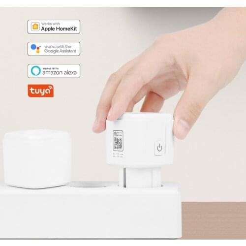 Tuya/ For Apple Homekit Smart Socket EU Plug 16A WiFi Wall Outlet Electric Sockets Smart Home Work With Alexa And Google Home