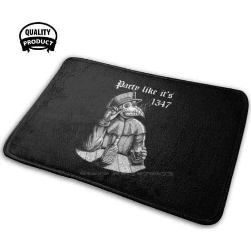 Party Like ItS 1347 - Vintage Chill Plague 3D Household Goods Mat Rug Carpet Cushion Vintage Plague Black Death Plague Party