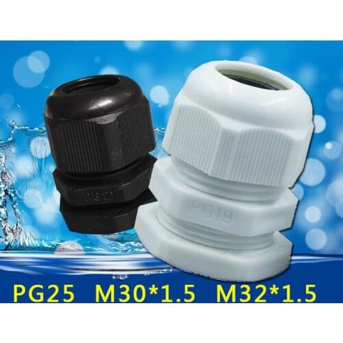 High Quality IP68 PG25 16-21MM Waterproof Nylon Cable Gland Waterproof Gasket Plastic Cable Gland