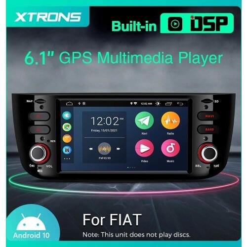 XTRONS 6.1" Android 10.0 HD Digital Touch Screen Car DVD Player for FIAT Punto 199 310 Linea 323 2012 - 2014 2015 2016 Radio GPS