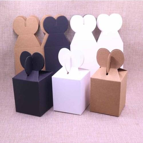 10pcs Fishtail paperboard DIY black/brown candy/wedding box Event party hanger boxes gift display& package box,blank Solid Boxes