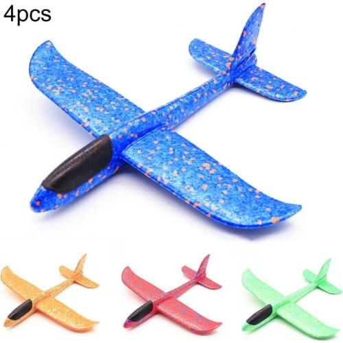 4Pcs Aircraft Toys High Simulation Impact Resistance Lightweight Throwing Foam Plane Toys for Outdoor