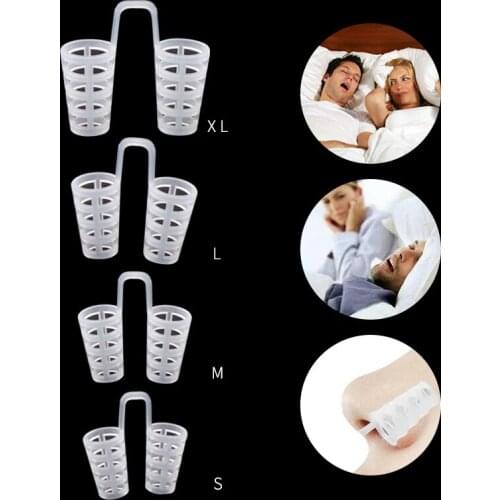 4pcs Anti Snore Apnea Nose Clip Anti-Snoring Breathe Aid Stop Snore Device Sleeping Aid Equipment For Men/Women Healthy Care