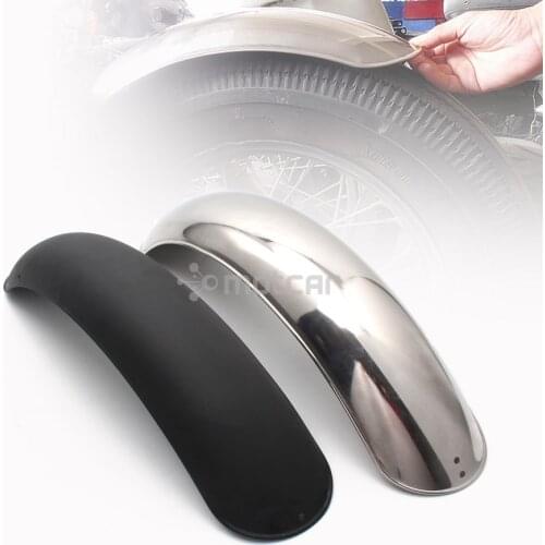 Black/Chrome Metal Motorcycle Retro Rear Motorcycle Fender Mudguard Cover Protector for Harley BOB Vintage Cafe Racer