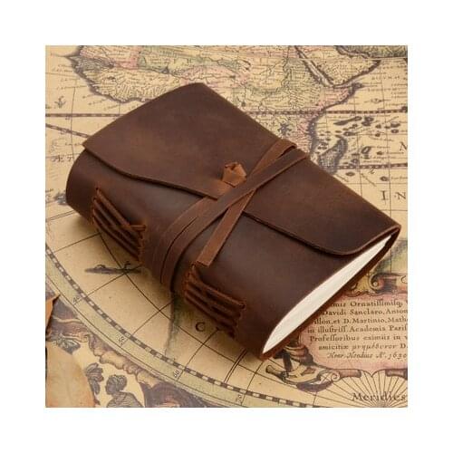 Retro Handmade Genuine Leather Diary Cowhide Notebook Journal Vintage Cowhide Gift traveler