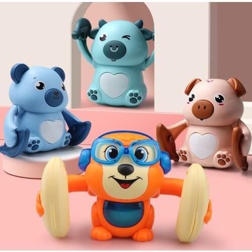 Electric Baby Toy Tumbling Monkey Voice Control Induction Light Music Tumbling Little Monkey Puzzle Cartoon Early Education Toy
